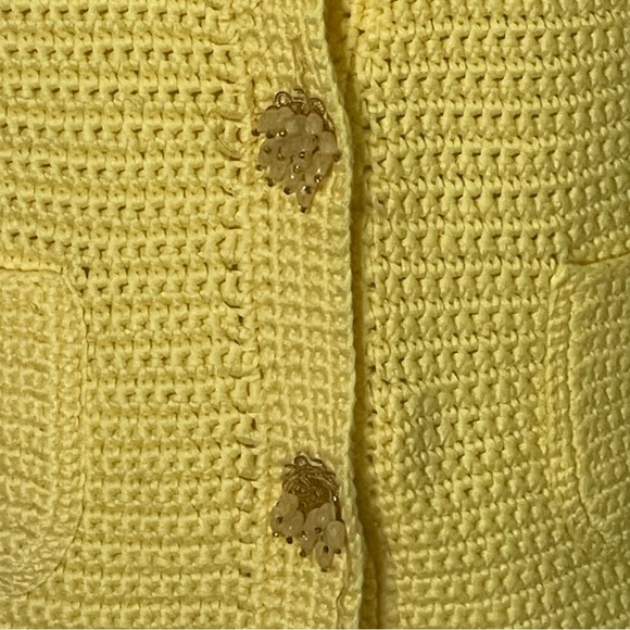 Cynthia Steffe crochet cotton 3/4 sleeve cardigan women’s Size S grandmacore - Picture 5 of 15